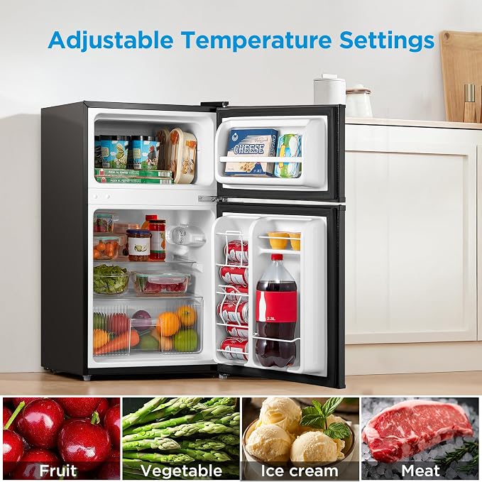 Midea 3.1 Cu.ft Mini Fridge with Freezer, Energy Star Certified, for Dorm - Image 3