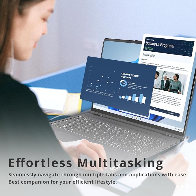 Lenovo IdeaPad Flex 5 16"" 2-in-1 2.5K IPS Touchscreen Laptop, Intel Core i7-1255U, 16GB RAM, 512GB SSD, Backlit Keyboard, Fingerprint Reader, Win 11 Pro, Storm Grey, 32GB Hotface USB Card, Gray - Image 5