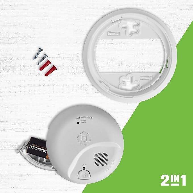 First Alert BRK SMCO100 Battery-Operated Combination Smoke & Carbon Monoxide - Image 4