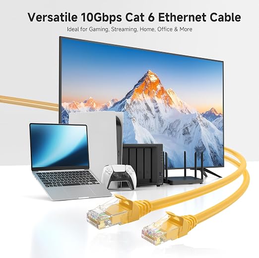 Cable Matters 10Gbps Snagless Cat 6 Ethernet Cable - 10ft - Image 2