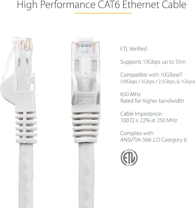 StarTech 3ft CAT6 Ethernet Cable - Image 2