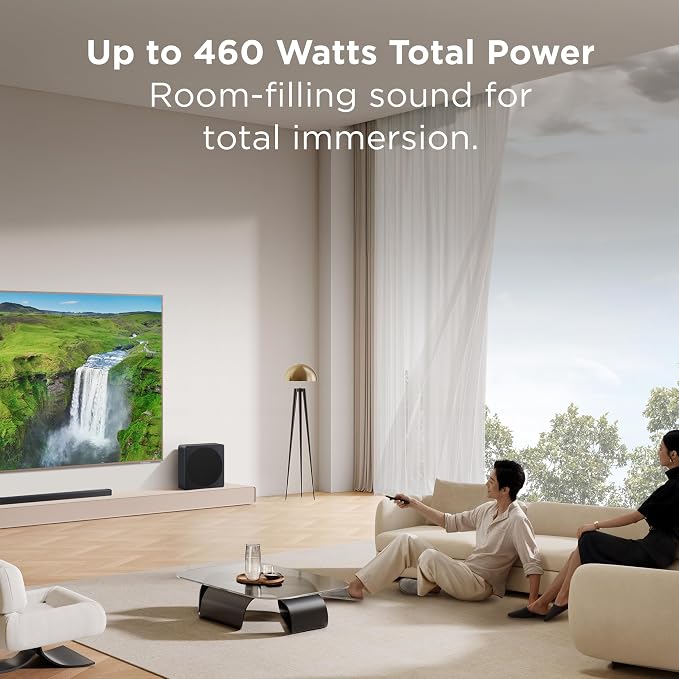 TCL Design Series Bang & Olufsen A65K | 3.1 Sound Bar with Wireless Subwoofer for Smart TV | Ultra Slim Dolby Atmos DTS:X AI Calibration | 460W Bluetooth Home Theater Audio System | 2026 Model - Image 6