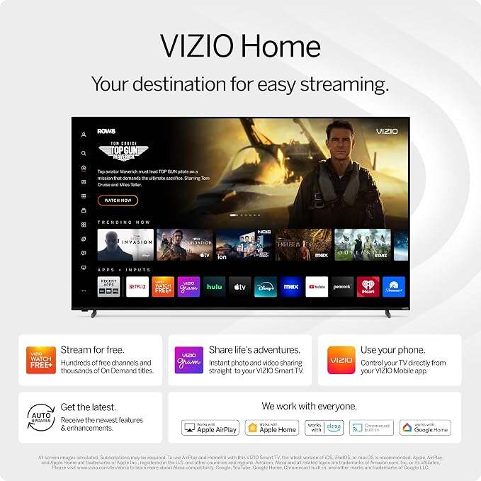 VIZIO 43-inch V-Series 4K LED HDR Smart TV w/Dolby Vision, WiFi 6E, Bluetooth Headphone Capable, AMD FreeSync & Alexa Compatibility, V435M-K04, 2023 Model - Image 7
