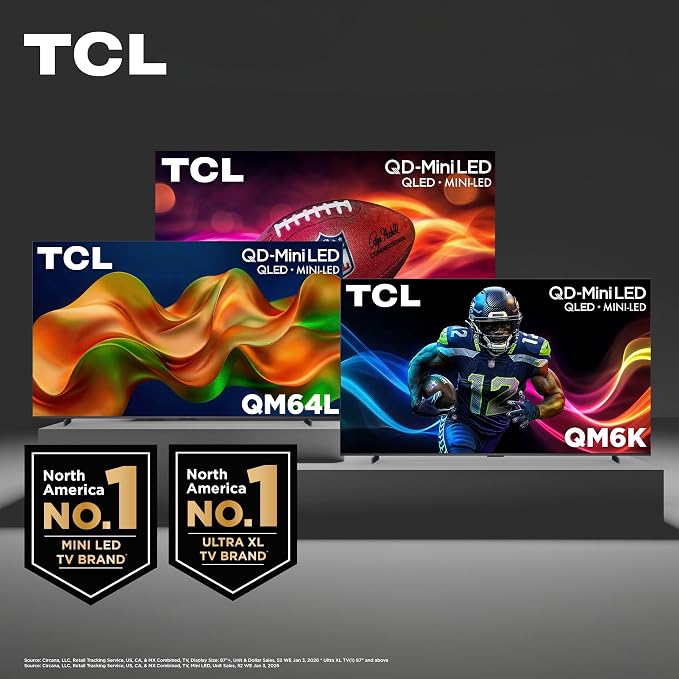 TCL 85 Inch Class QM64L Series | Mini LED QLED 4K HDR Smart Fire TV | 85QM64L, 2026 | 120Hz-144Hz High Brightness, Dolby Vision Atmos, Alexa+ Voice Remote AI Streaming Television | Amazon Exclusive - Image 3