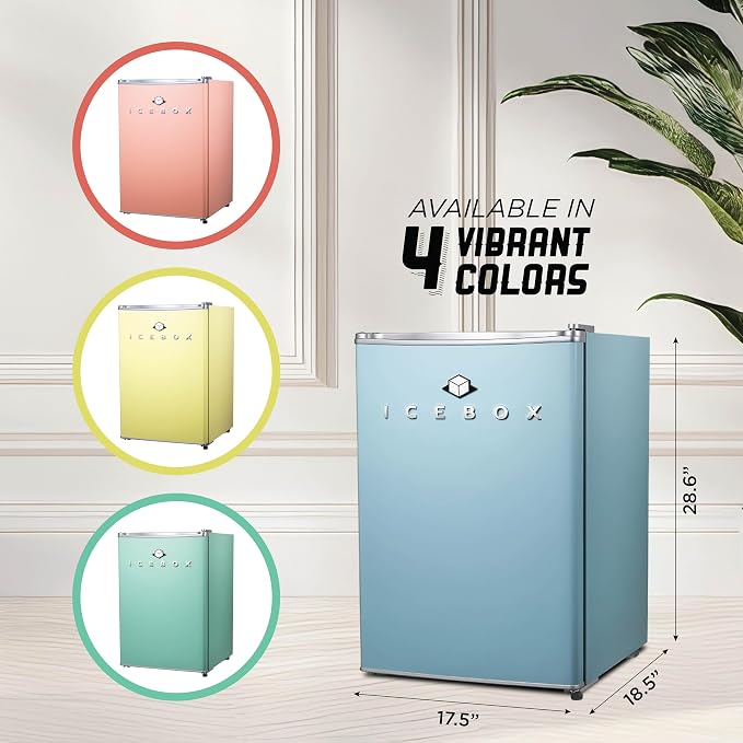 ICEBOX 2.5 Cu. Ft. Compact Refrigerator, ENERGY STAR Certified Small Refrigerator, Single Door Mini Fridge with Chiller Compartment, R600a Refrigerant, IBCR25SLT, Slate Blue - Image 6