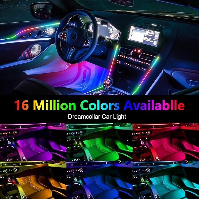 Dreamcolor Acrylic Car Lights, 6 in 1 LED Strip Lights - Image 4