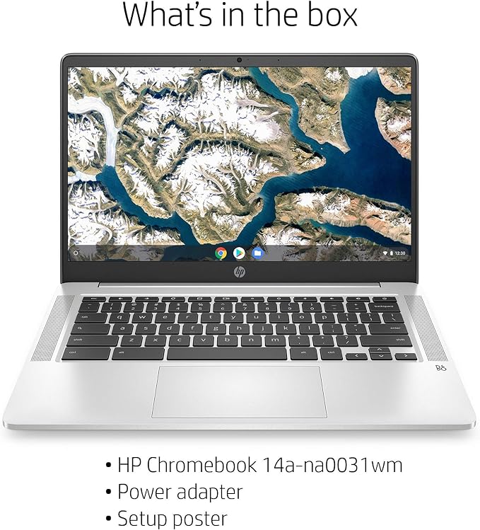HP 14 Chromebook 14in HD Intel 4-core CPU 4GB RAM 64GB eMMC (Renewed) - Image 5