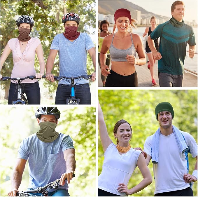 Geyoga 6 Pieces Summer UV Protection Cooling Neck Gaiter Face Clothing Neck - Image 6