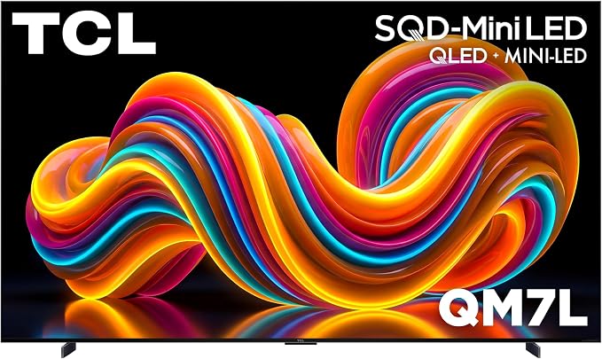 TCL 98 Inch Class QM7L Series | SQD-Mini-LED QLED Smart TV | 98QM7L, 2026 Model | 144Hz | Ultimate Color Ultra Brightness & Contrast | Google AI Bang & Olufsen | Voice Gaming Streaming Television by TCL