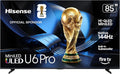Hisense 85" U6 Pro Series Mini‑LED ULED 4K UHD HDR Gaming AI Smart Fire TV (85U6SF Pro, 2026 New) – Hi-QLED, Native 144Hz, Motion Rate 480, Dolby Vision IQ · Atmos, HDR10+, Glare-Free, Alexa+ by Hisense