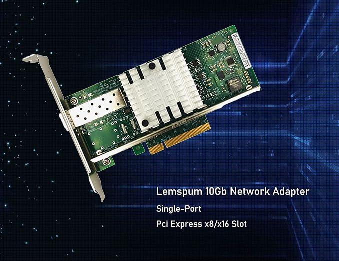 10Gb Network Card Single SFP+ Port PCIE x8 Ethernet Converged Server Adapter - Image 3