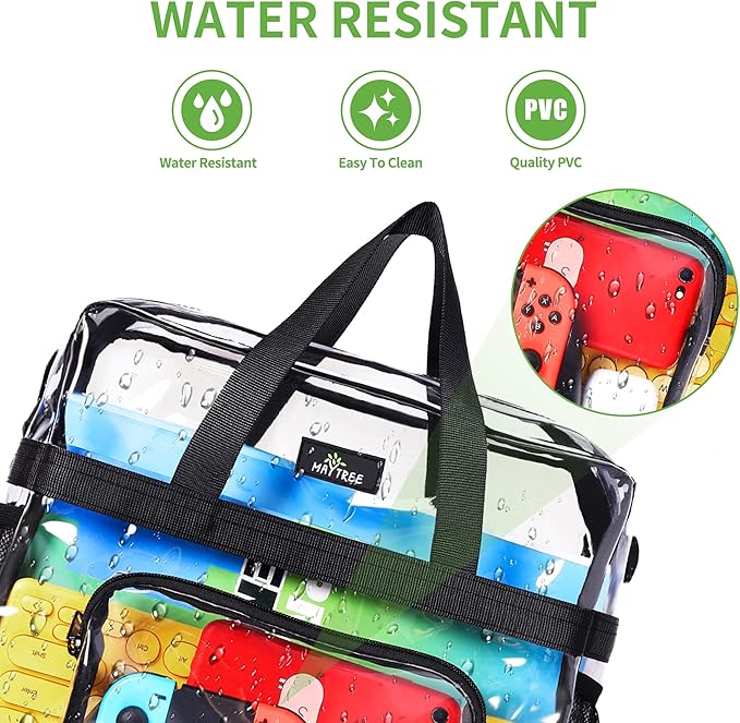 MAY TREE Clear Bag for Stadium Events, 12×5.5×12 Clear Tote Lunch Bag - Image 3