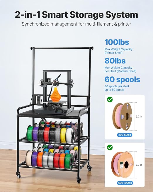 VEVOR 3D Printer Filament Storage Rack - Image 2