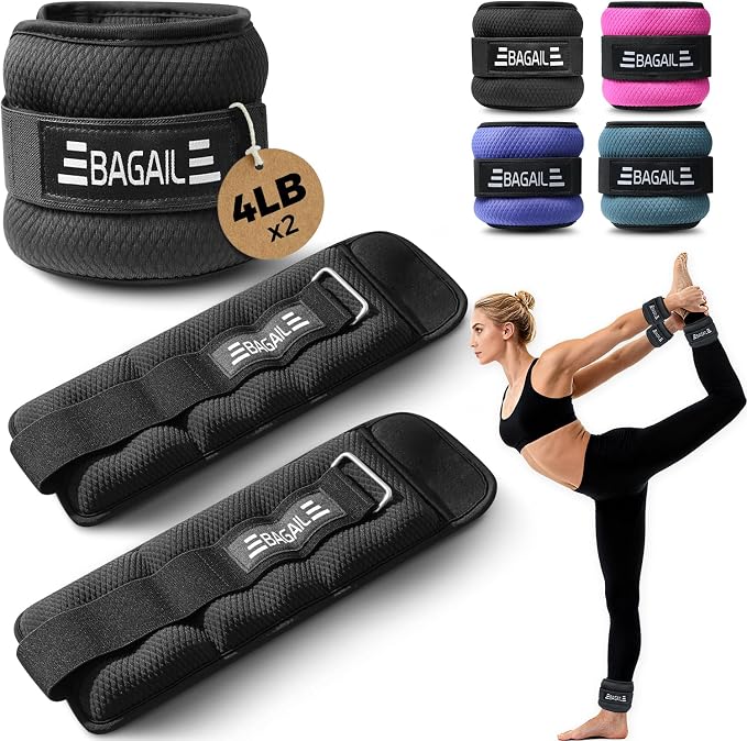 BAGAIL Ankle Wrist Weights for Women & Men, One Pair of 1/2/4/6/8/10 LBS by BAGAIL