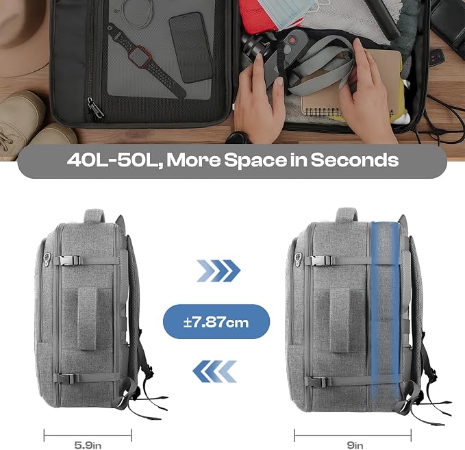 Travel Laptop Backpack, Extra Large 40L-50L Backpack, Laptop Backpack - Image 3