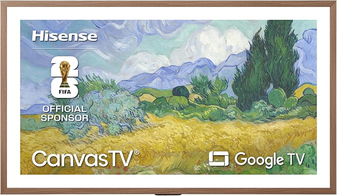 Hisense 50“ Hi-QLED S7 CanvasTV Series 4K UHD Google Smart Art TV (50S7SG, 2026 New) - Art Mode, Anti-Glare Panel, Dolby Vision HDR, Hi-Matte Display, Frame & UltraSlim Wall Mount Included by Hisense