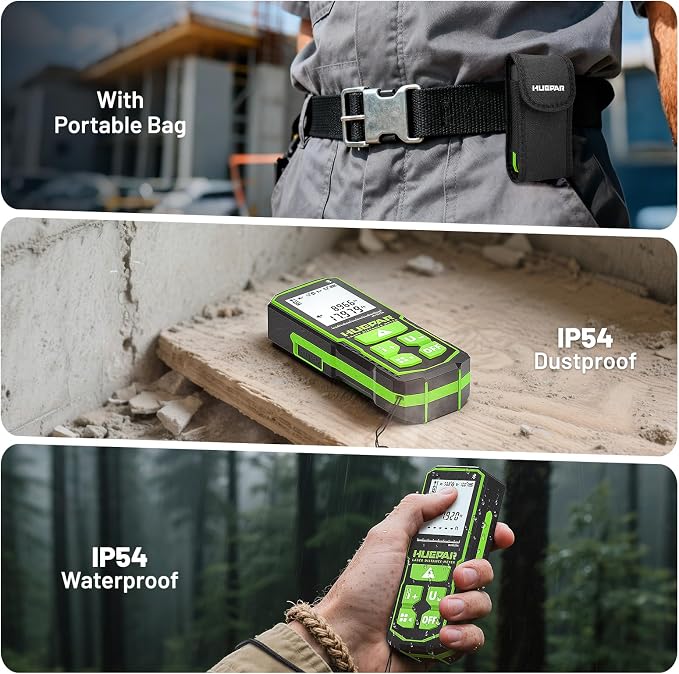 Huepar 395FT Bluetooth Green Laser Measuring Tool - Image 7