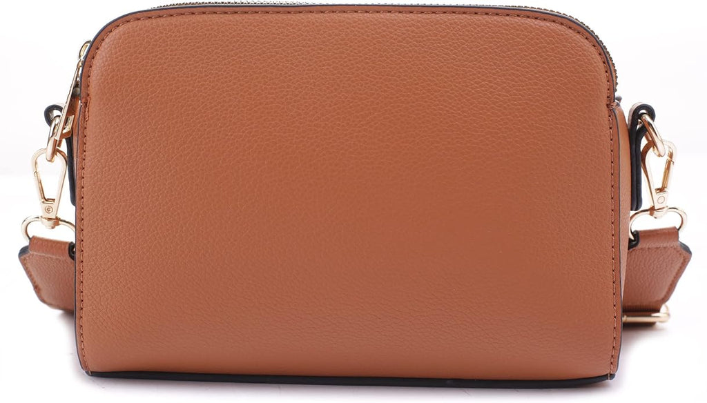 EVVE Crossbody Bags for Women Trendy Triple Zip Small Crossbody Camera Bag Purse - Image 3