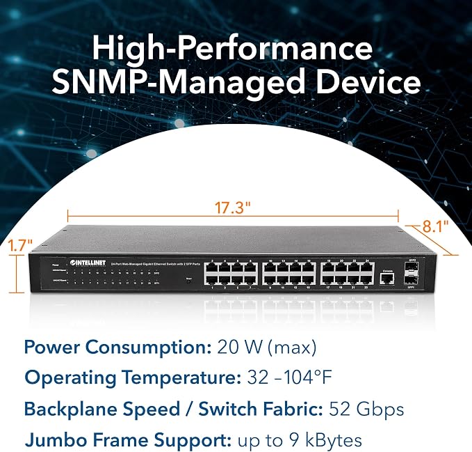 Intellinet 24 Port Web Managed Gigabit Ethernet Switch - Image 6