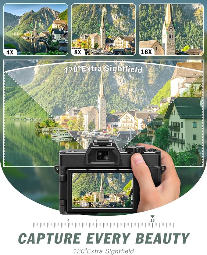 8K Digital Cameras for Photography, 64MP vlogging Camera - Image 2