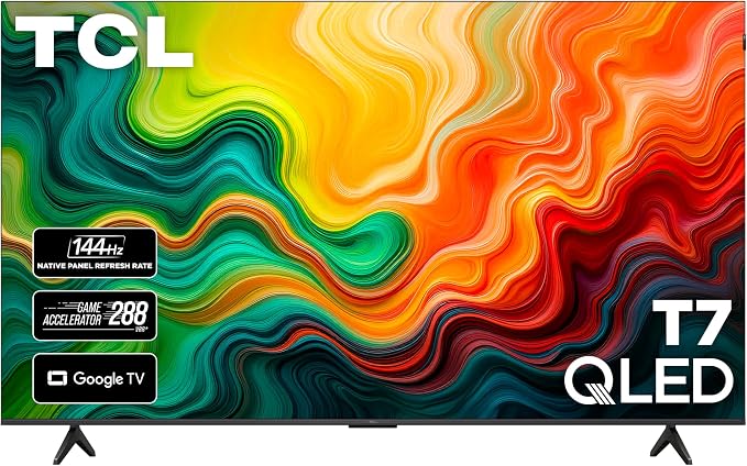 TCL 75" T7 4K QLED Google TV with 144Hz Gaming (75T7) | Smooth Motion for Sports & Gaming by TCL