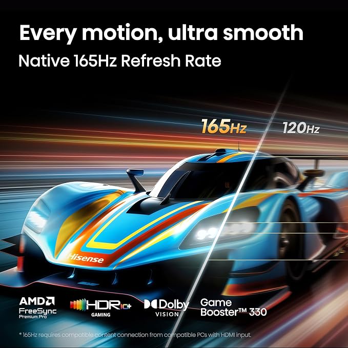 Hisense 100" U7 Mini-LED ULED 4K UHD Best Premium Gaming Smart Google TV (100U7SG, 2026 New) - Hi-QLED, Native 165Hz, VRR 288, High Brightness, HDR10+, Dolby Vision IQ·Atmos, IMAX Enhanced, 2.1.2 Ch - Image 7