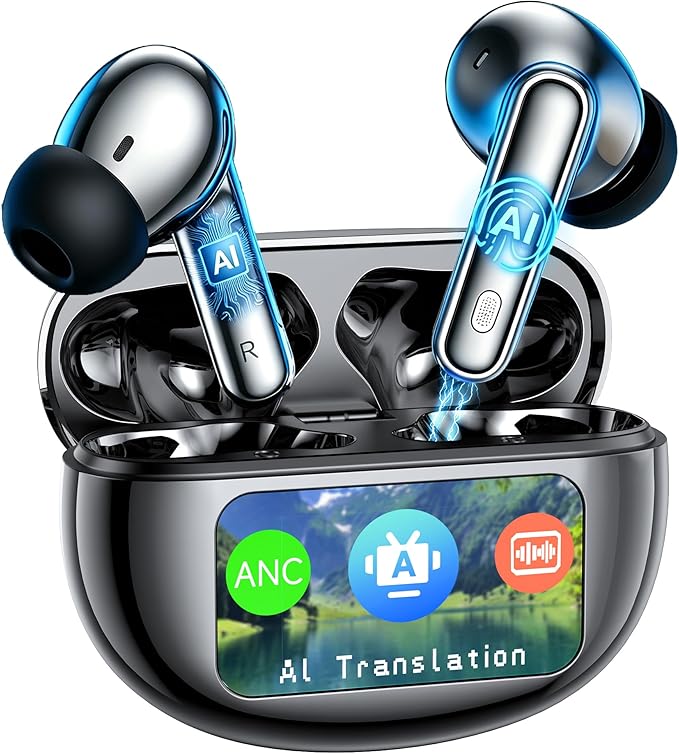 AI Translation Earbuds Real Time, 199 Language Translator Earbuds, 4 ANC Mic by Unknown