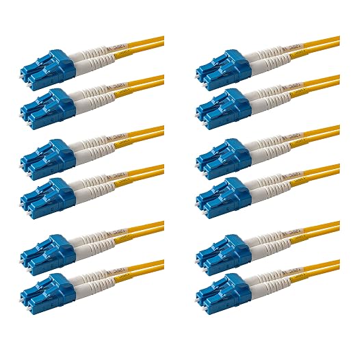 SpeedyFiberTX – 6-Pack 5 Meter LC to LC Fiber Patch Cable, Corning SMF-28 by SpeedyFiberTX
