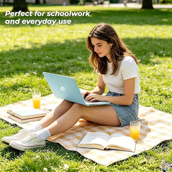 HP Everyday Laptop with Copilot AI • 2026 Edition • 128GB SSD + 1TB OneDrive • AMD High Processor • Microsoft 365 • Thin & Portable • Long Battery Life • Windows 11 - Image 3