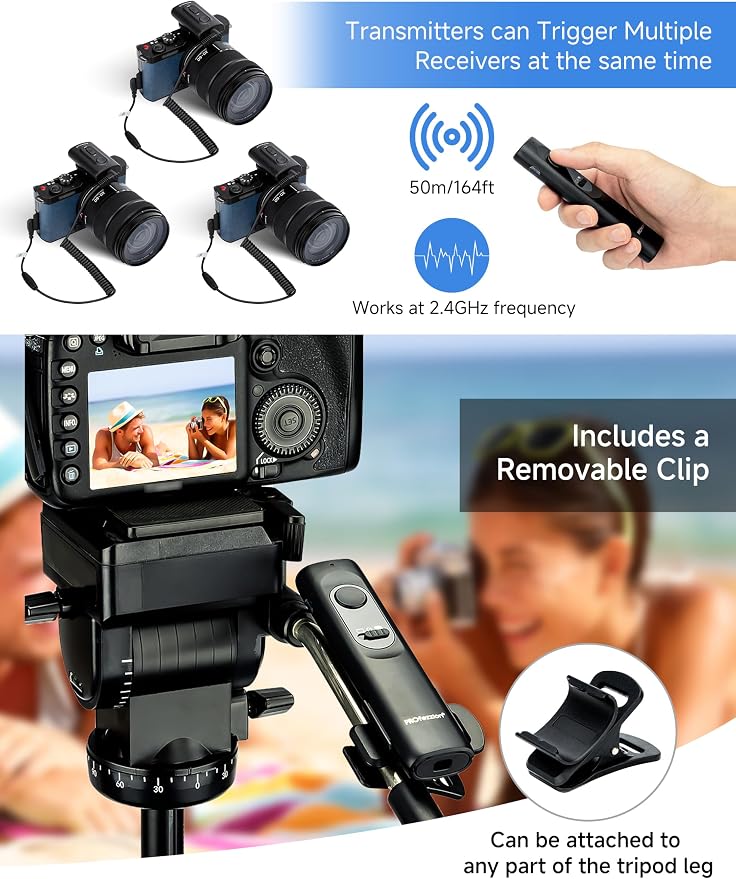 PROfezzion Wireless Shutter Release Remote Control Radio Control Shutter Release - Image 5