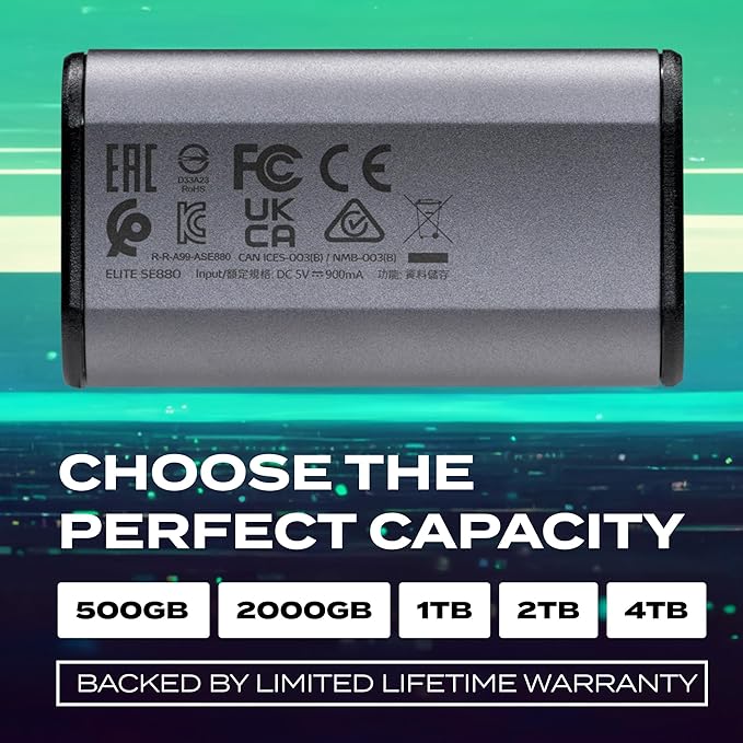 ADATA SE880 - 1 TB Portable External SSD - Secure & Fast Data Transmission - - Image 3