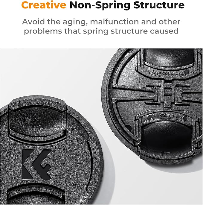 K&F Concept 95mm Lens Cap, 9-in-1 Center Pinch Lens Cover + Anti-Loss Keeper - Image 3