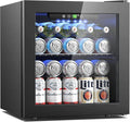 Feelfunn 50 Can Beverage Refrigerator, 1.3CuFt Mini Fridge with Glass Door | 40-61°F, ≤38dB, fast even cooling, removable shelf. For soda, beer, wine, 50 cans or 12 bottles in bedroom, office, dorm by Feelfunn