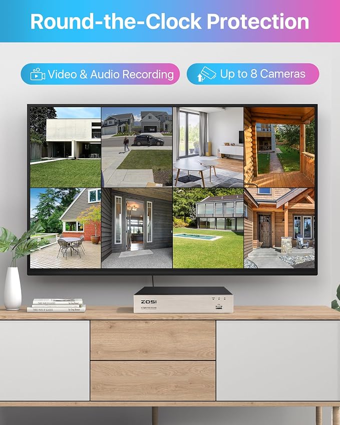 ZOSI 8CH 5MP Lite Security Camera System Outdoor - Image 6