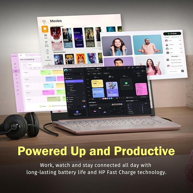 HP Stream 14" HD Laptop, Intel Processor N150, 4GB RAM, 128GB UFS, Intel Graphics, Webcam, Wi-Fi 6, Long Battery Life, Copilot, Windows 11 S, Gold (Renewed) - Image 5