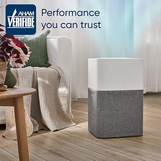 BLUEAIR Air Purifier Large Room, Air Cleaner for Dust Pet Dander Smoke Mold Pollen Bacteria Virus Allergen, Odor Removal, for Home Bedroom Living Room, Washable Pre Filter, HEPASilent, Blue 211+ Auto - Image 4