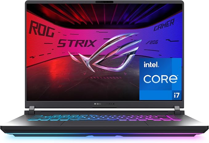 ASUS ROG Strix G16 (2025) Gaming Laptop, 16” FHD+ 16:10 165Hz/3ms, NVIDIA® GeForce RTX™ 5060, Intel® Core™ i7 Processor 14650HX, 16GB DDR5, 1TB Gen 4 SSD, Wi-Fi 7, Windows 11 Home, G615JMR-AS74 by Unknown