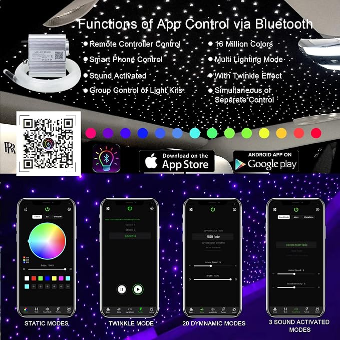 AKEPO Upgraded APP Twinkle Fiber Optic Lights kit - Image 3