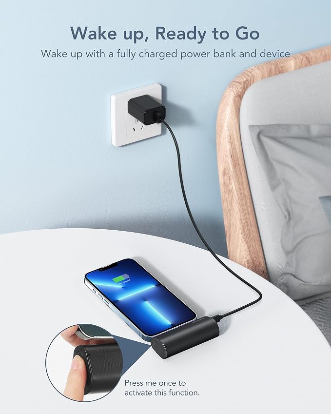 charmast Small Portable Charger for iPhone, Ultra-Compact 20W PD Fast Charging Power Bank 5000mAh, Mini Battery Pack for iPhone 14/14 Pro Max/13/13 Pro Max/12/12 Pro Max/11/XR/X/8/7/6 etc - Image 9