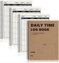 3 Pcs Daily Time Sheet Log Book Spiral 120 Pages 8.5x11 Inch Binder Work Hours by Unknown