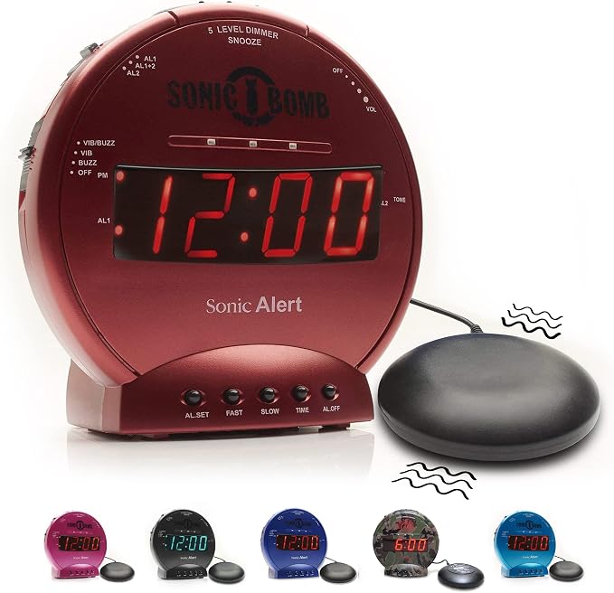 Sonic Alert Sonic Bomb Dual Alarm Clock by SonicAlert