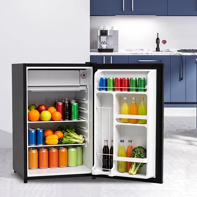 3.2 Cu. Ft. Mini Fridge Freezer, Energy-Efficient, Quiet, Adjustable Shelves - Image 3