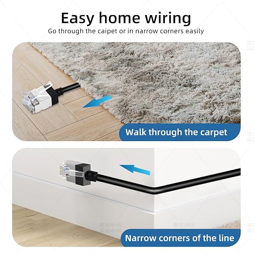 Ultra Slim Cat 6 Ethernet Cable 15 Feet, Flexible Rj45 Cat 6a LAN Cord - Image 4