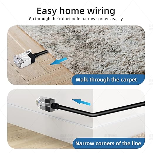 Ultra Slim Cat 6 Ethernet Cable 25 Feet, Flexible Rj45 Cat 6a LAN Cord - Image 4