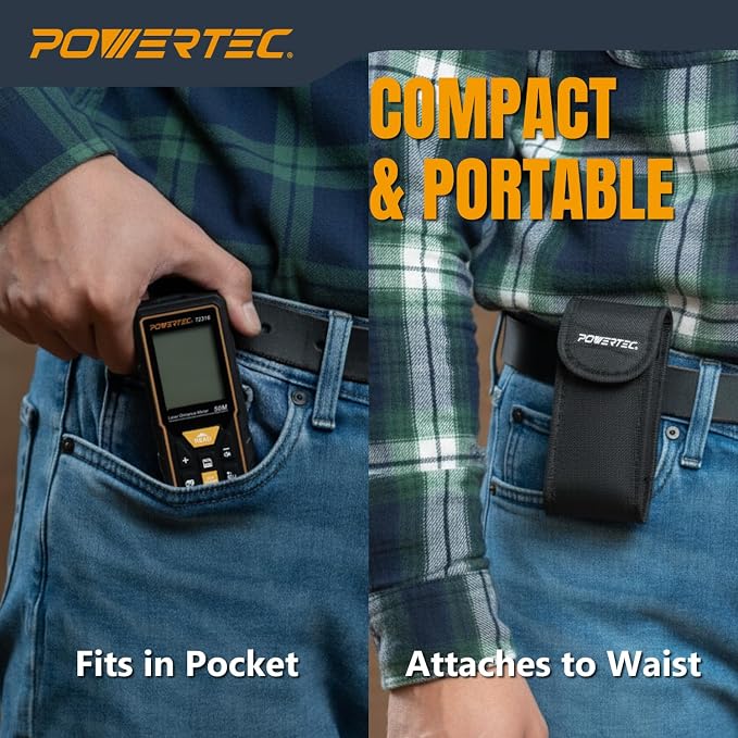 POWERTEC Laser Measure 165 ft Digital Distance Meter - Image 9