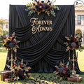 12ft x 10ft Black Backdrop Curtains by CO-AVE