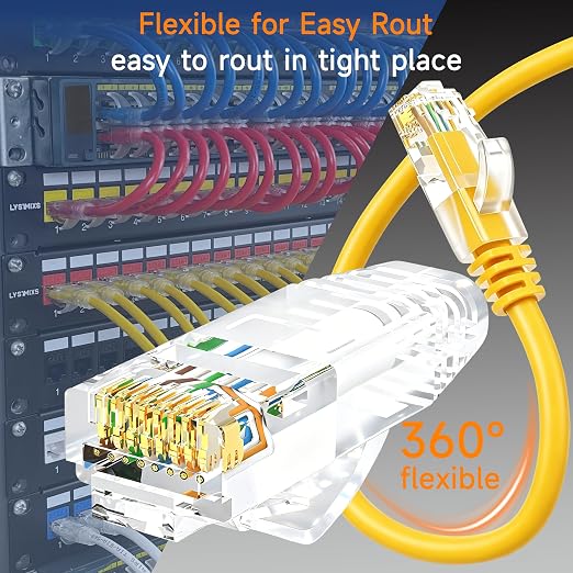 Cat6 Ethernet Patch Cable 0.5 ft, Cat6 Patch Cable - Image 3