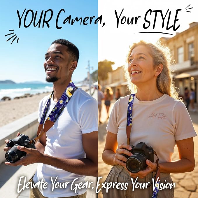 Camera Strap, Vintage Embroidered Neck Shoulder & Crossbody Camera Strap - Image 2