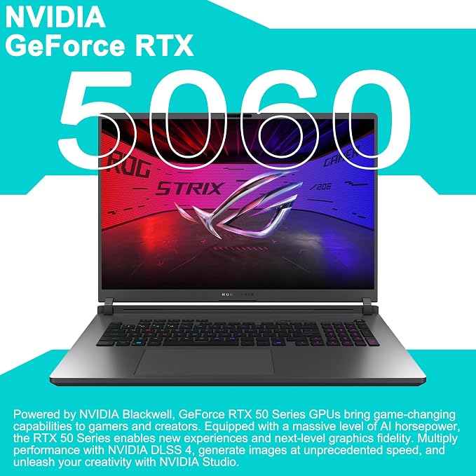 ASUS ROG Strix G18 G815 Gaming AI Laptop 18" 2.5k 240Hz 3ms 100% DCI-P3 Intel 24-core Ultra 9 275HX 32GB DDR5 2TB SSD GeForce RTX 5060 (Up to 572 NPU Tops) RGB Backlit Thunderbolt Win11Pro ICP Hub - Image 6