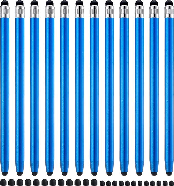 LINFANC 12Pcs Blue Stylus Pen for Touchscreen, 2-in-1 High Precision & by LINFANC